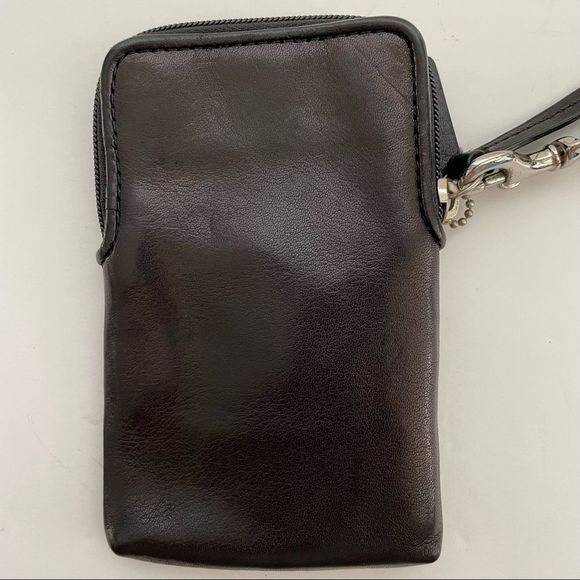 Coach ~ Black vertical wristlet pouch ~ please see photos for measurements - Picture 2 of 7